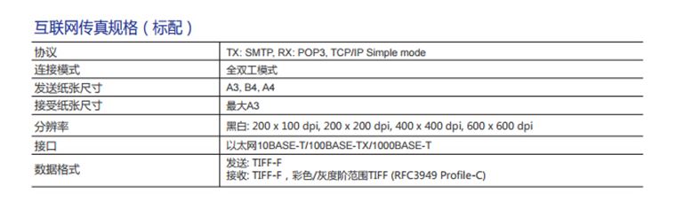 柯尼卡美能达308互联网传真规格-科颐办公